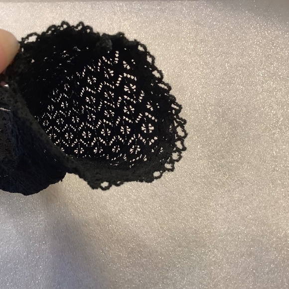 Vintage Van Raalte Black Stretch Lace Hand Gloves Made in Japan - Picture 5 of 6